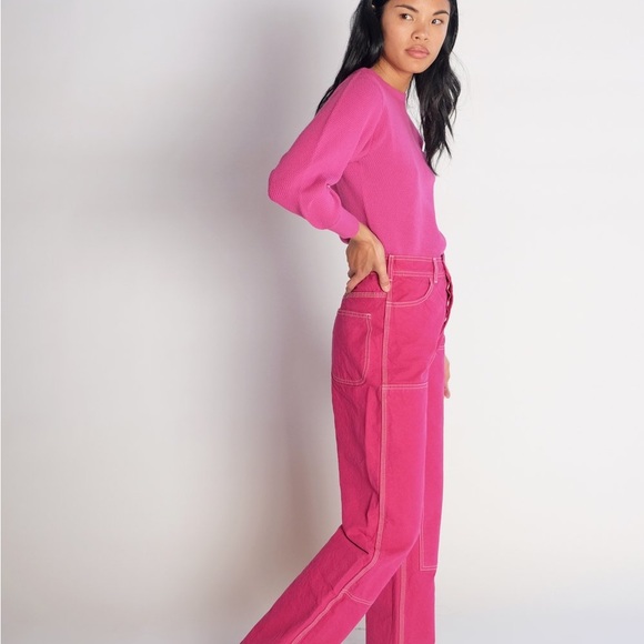 Jesse Kamm Patchfront Handy Pants in Dragonfruit - Picture 6 of 7